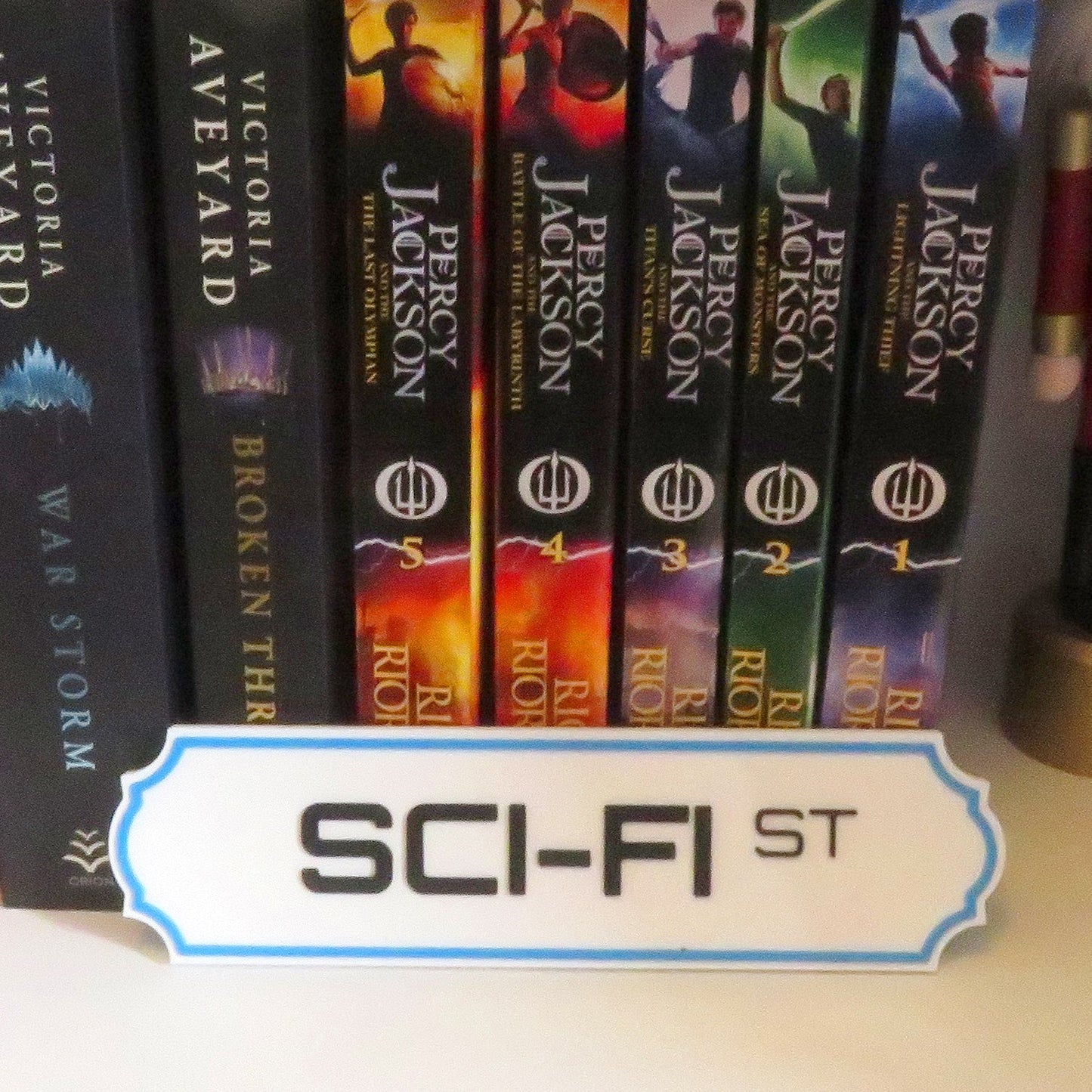 Custom Bookshelf Street Sign | Personalised Library Label | 3D Printed Book Organizer