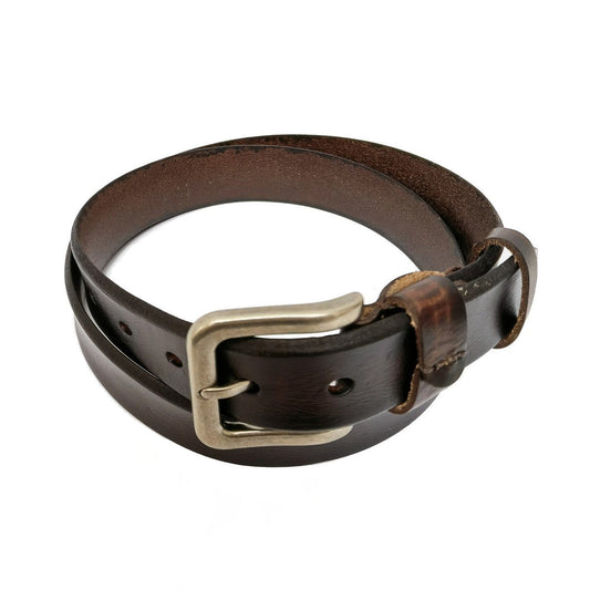 Real Leather Brown Suit Belt