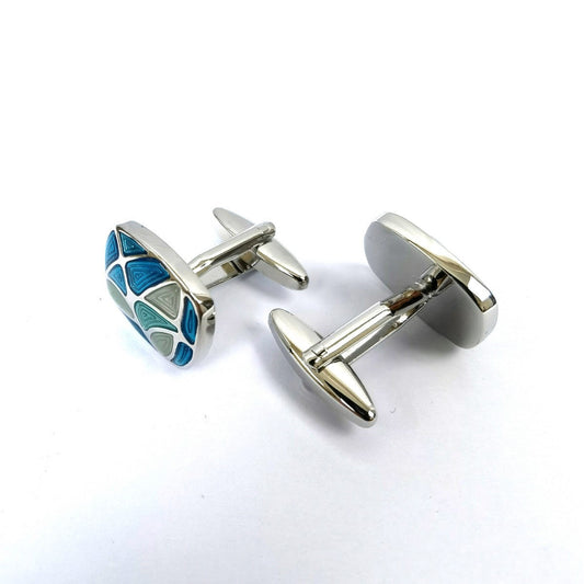Sea Shell Tiles Rectangular Cufflinks
