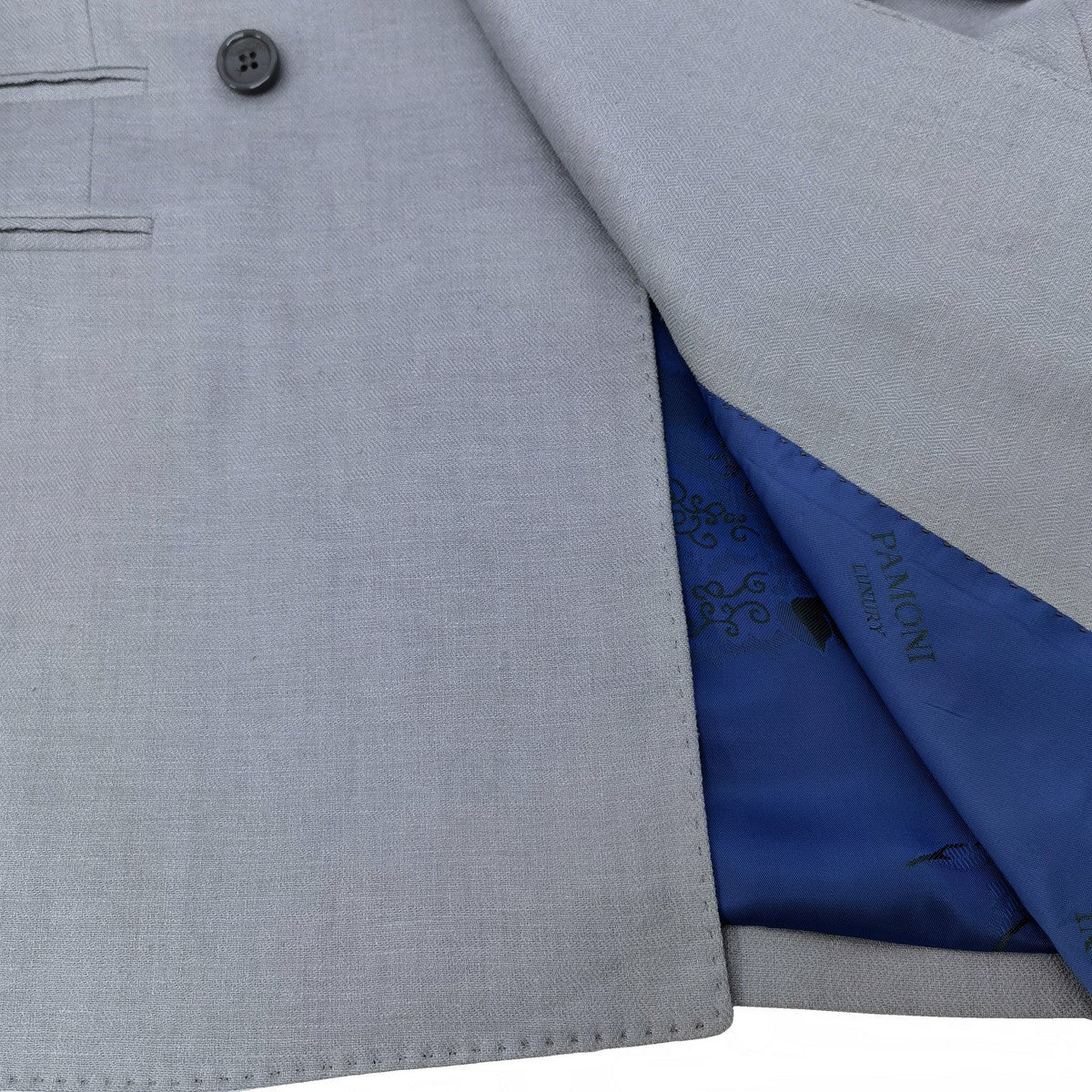 Grey Double Breasted Linen Suit
