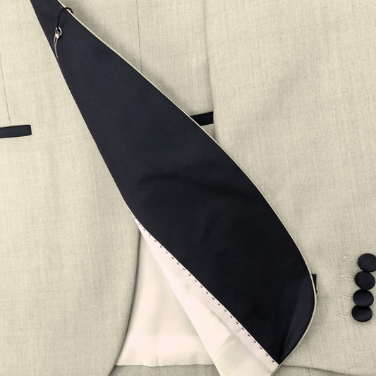 Beige 3-Piece Tuxedo With Black Peak Lapel