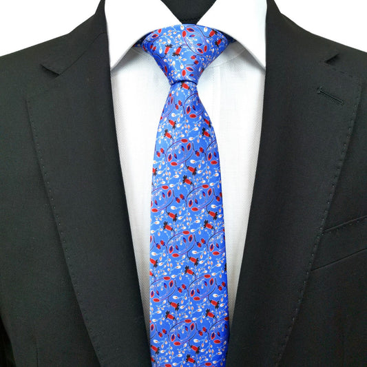 Blue Floral Tie