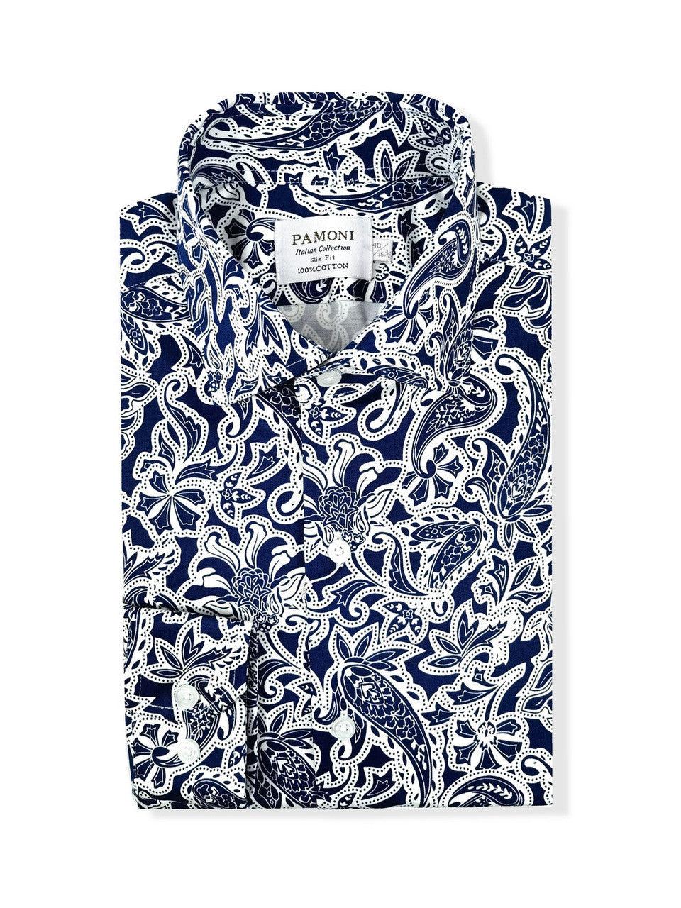 Navy Floral Paisley Shirt
