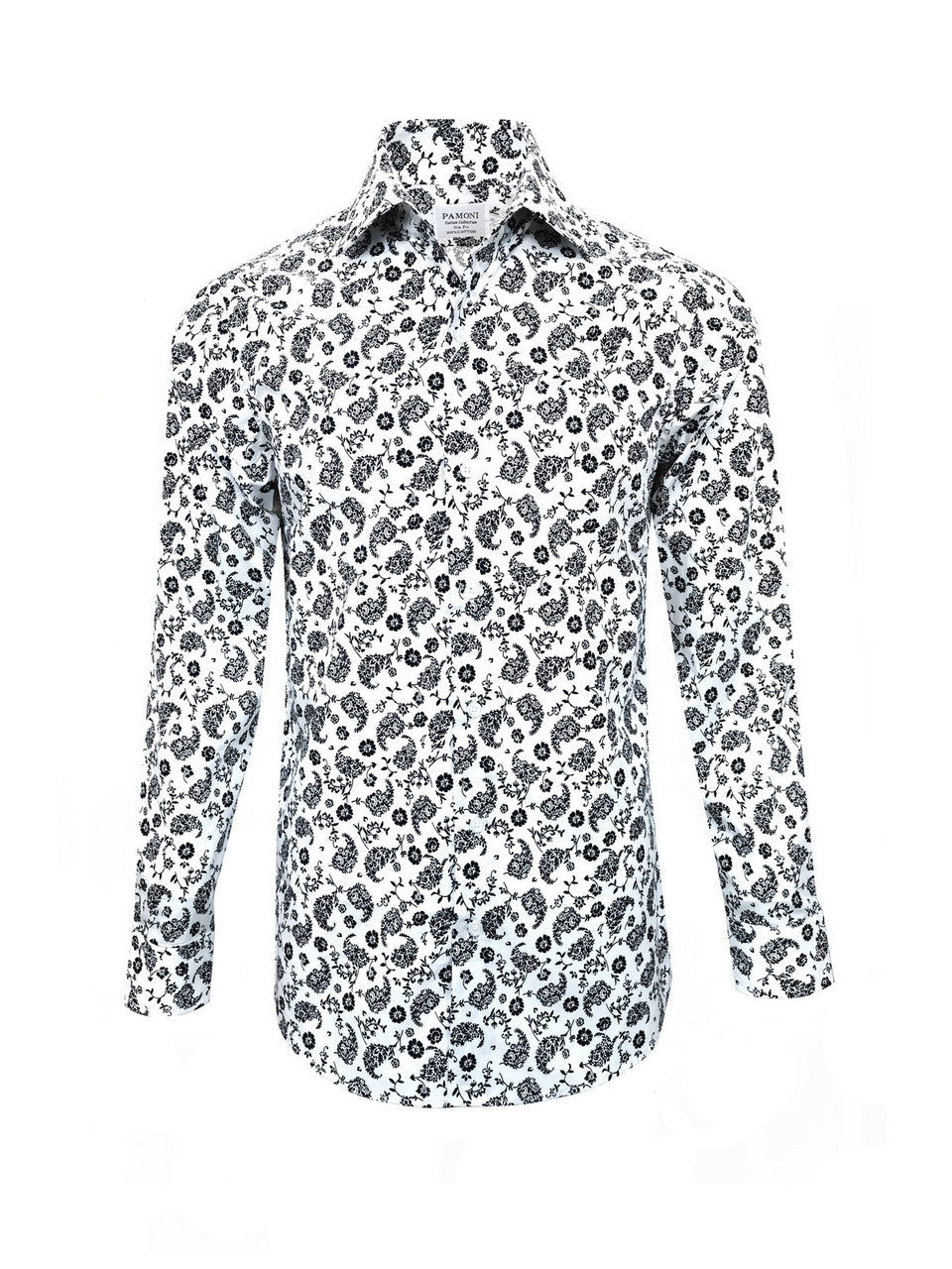 White Floral Slim Fit Shirt