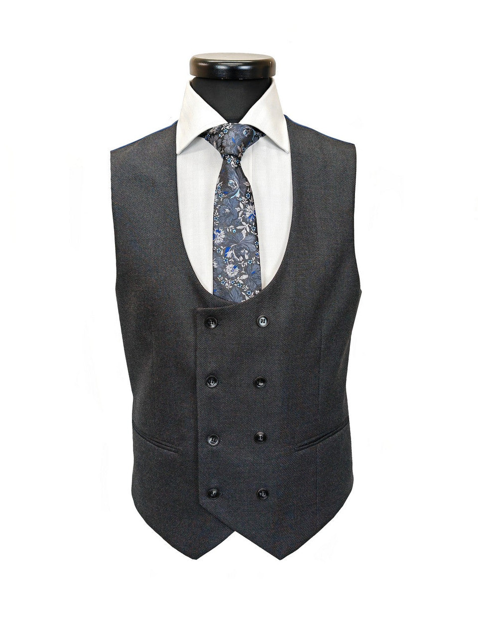 Dark Grey Birdseye 3-Piece Suit
