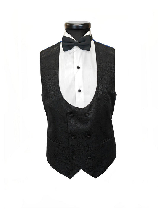 Black Floral Style 3-Piece Tuxedo