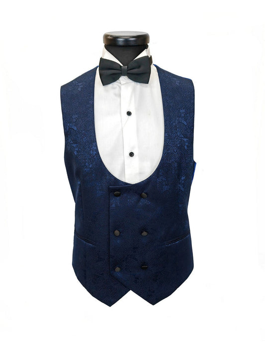 Navy Floral Style 3-Piece Tuxedo