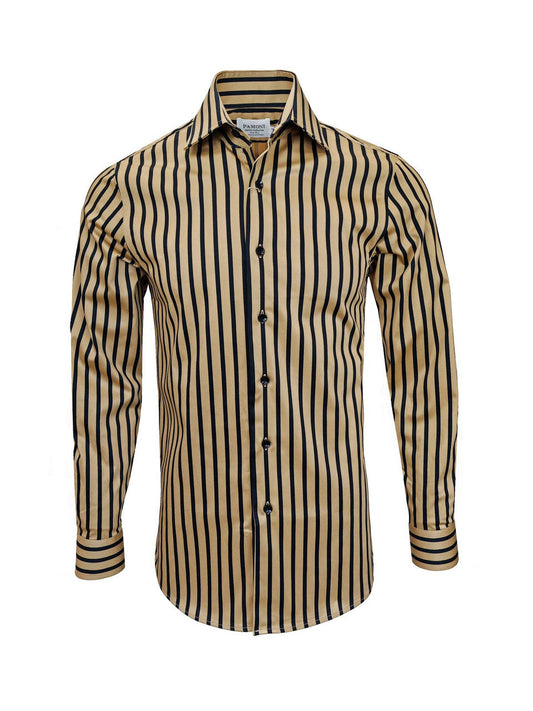 Gold With Black Bold Stripe Shirt