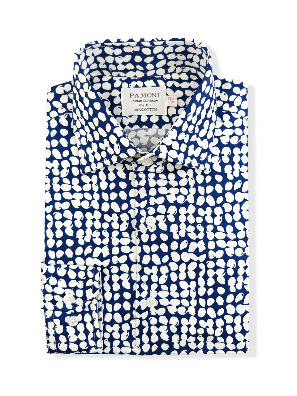 Blue and White Checkered Print Shirt