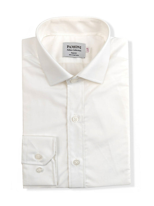 Plain White Slim Fit Shirt