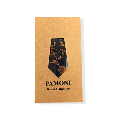 Navy Gold Floral Tie & Pocket Square Set