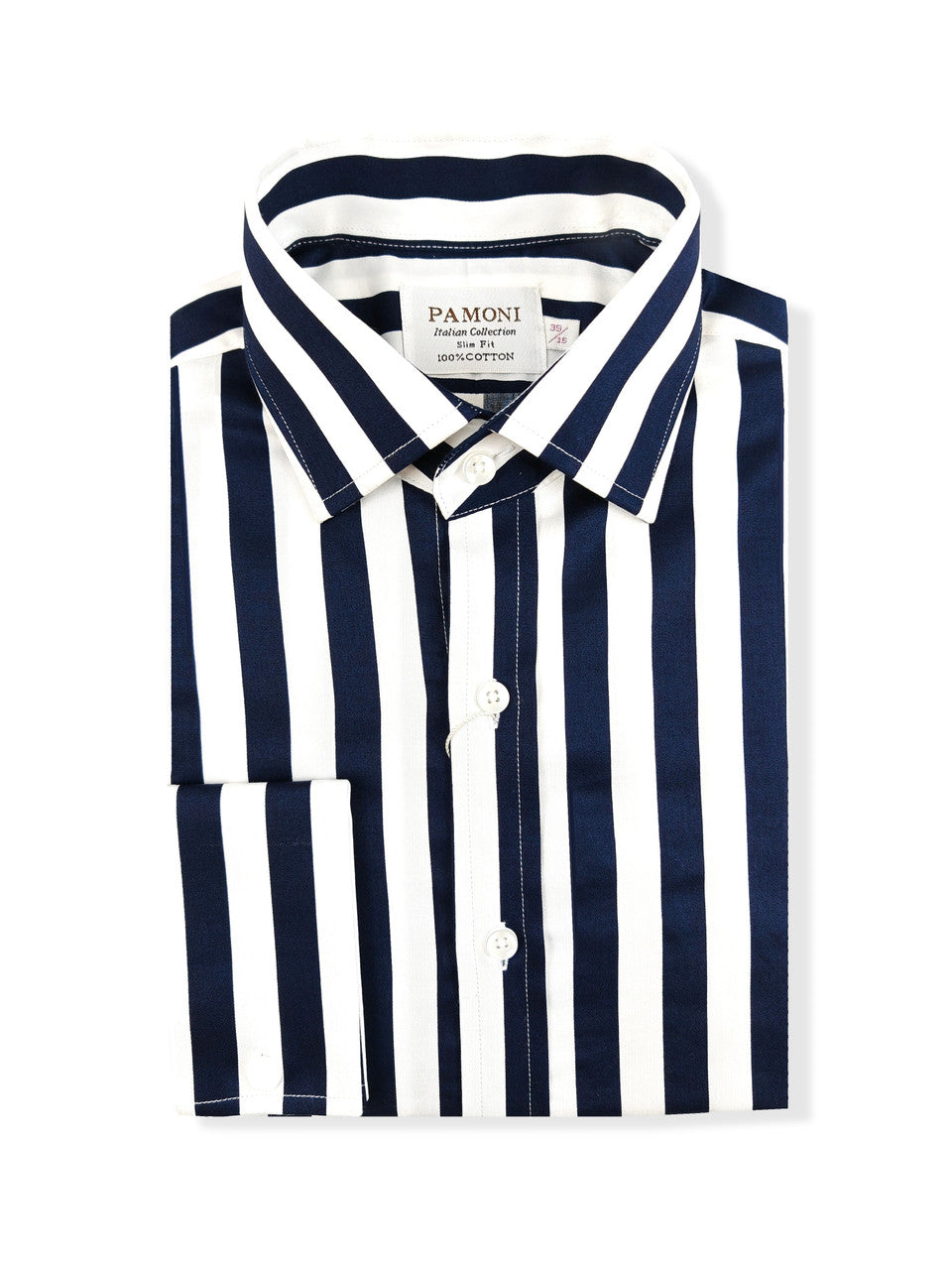 White Navy Bold Stripe Shirt