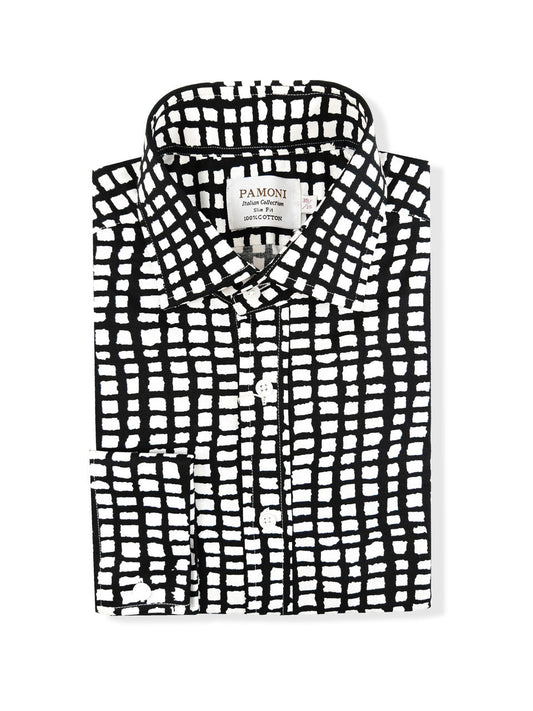 Black and White Checkered Shirt