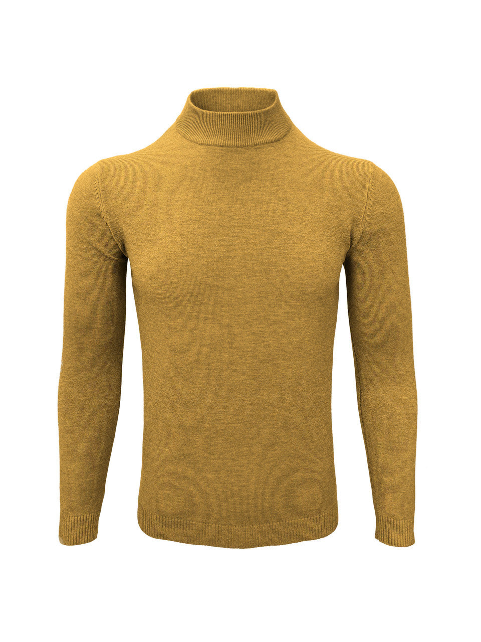 Mustard High Neck Slim Fit Jumper