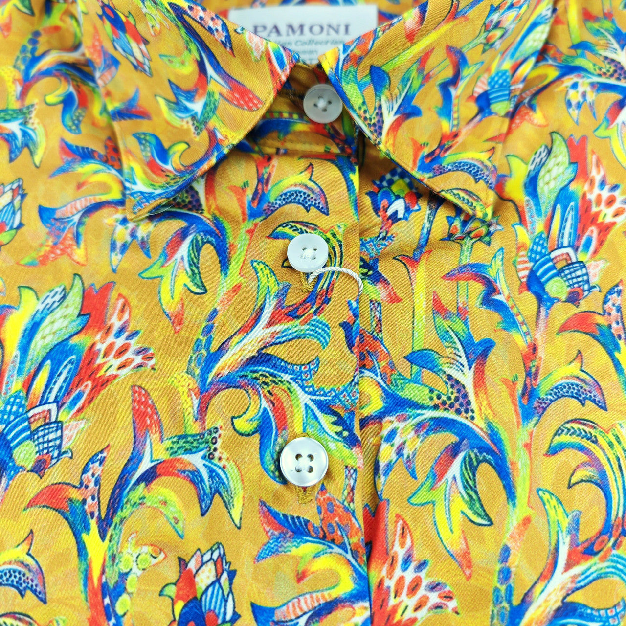Golden Floral Breeze Women's Fitted Shirt