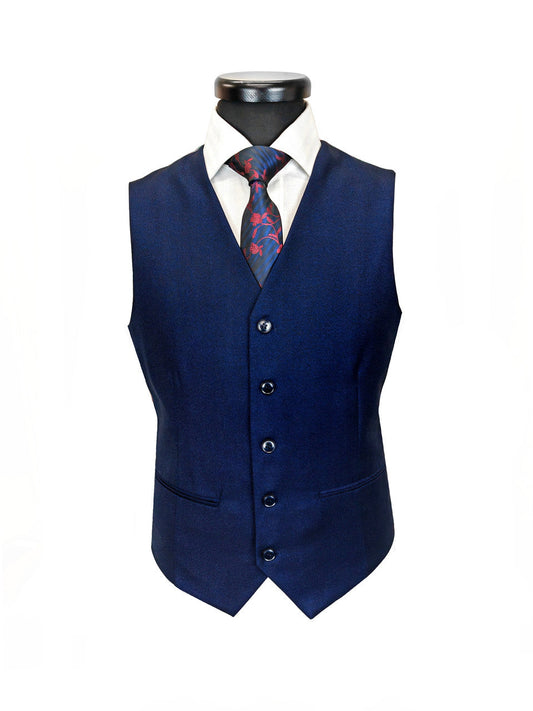 Men’s Navy Blue 3-Piece Slim Fit Suit