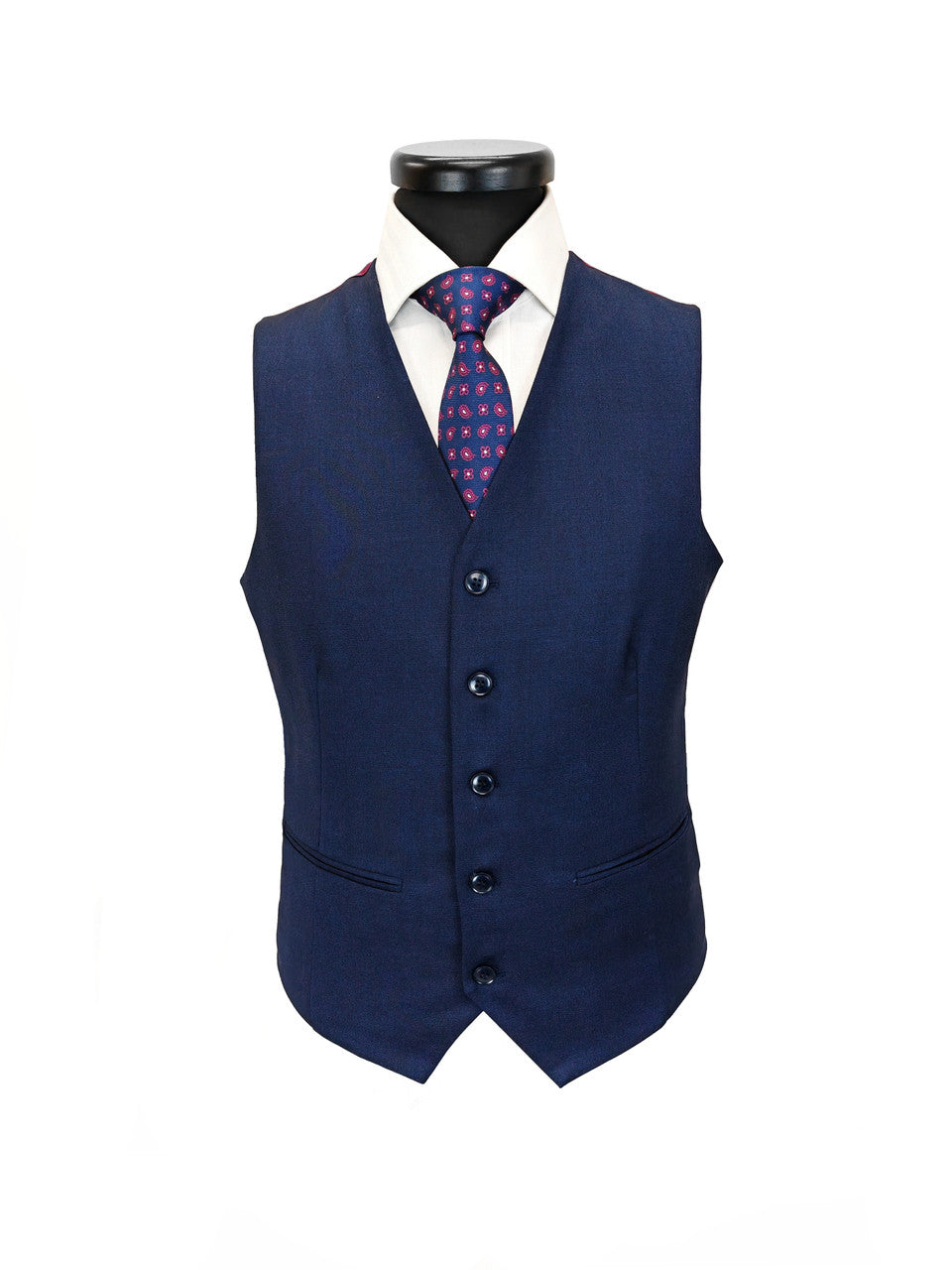 Navy Blue 2 Button 3-Piece Slim Fit Suit