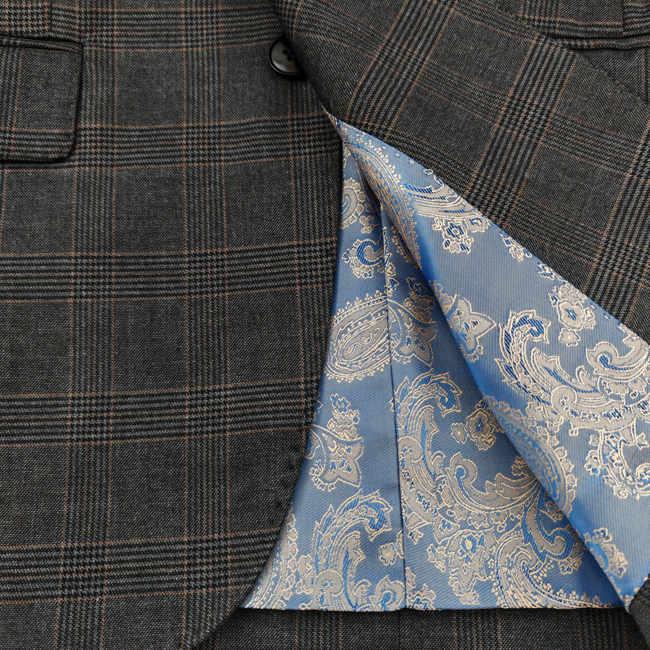 Men's Grey Prince Of Wales Check 3-Piece Suit