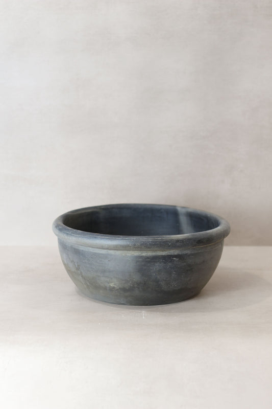 Wabi Sabi Antique Matt Grey Terracotta Bowl - OGB 01
