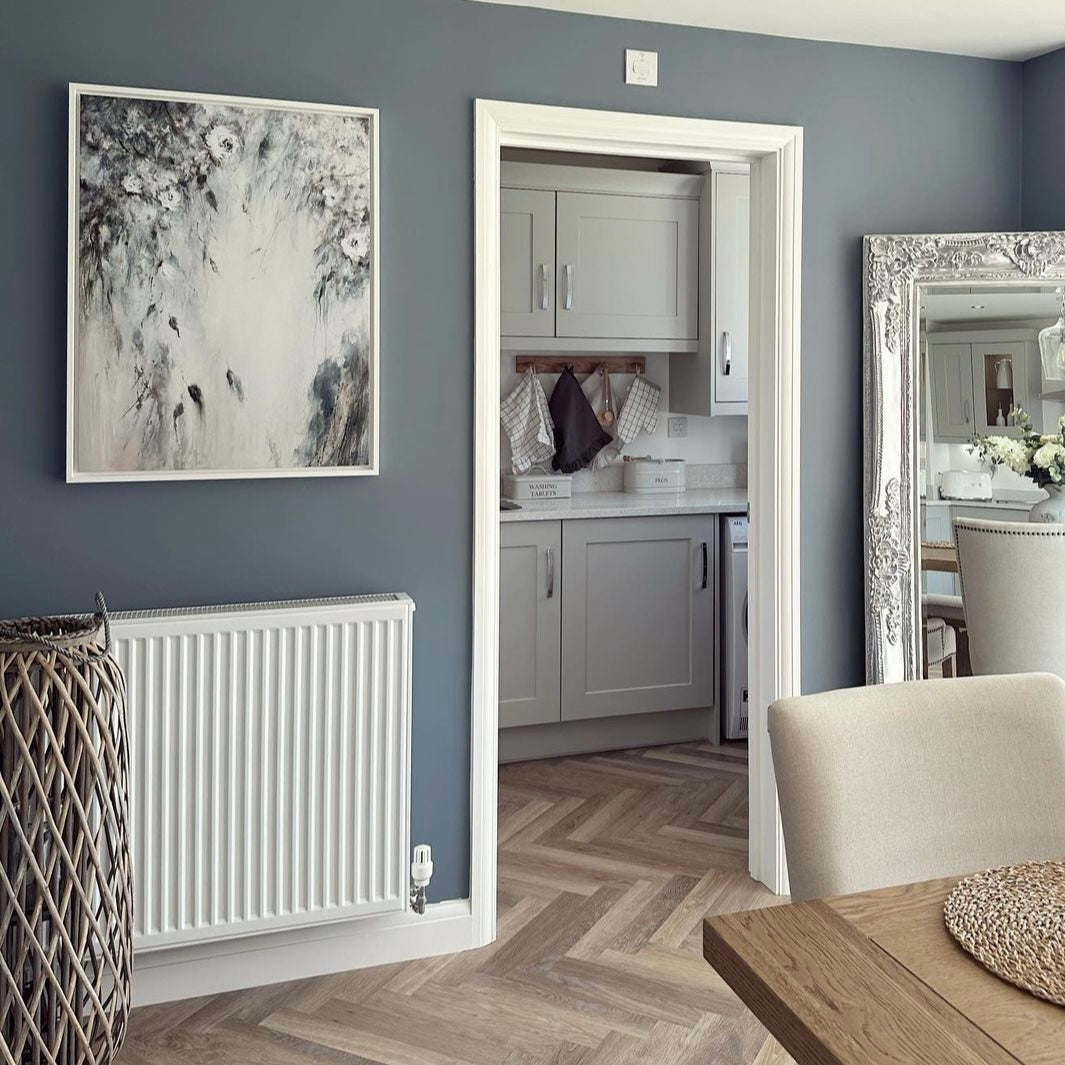 Cascade I Portrait Framed Printed Canvas