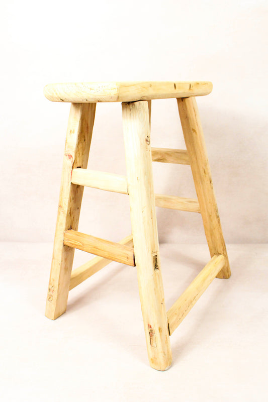 Vintage Rustic Stool - Elm wood - 198