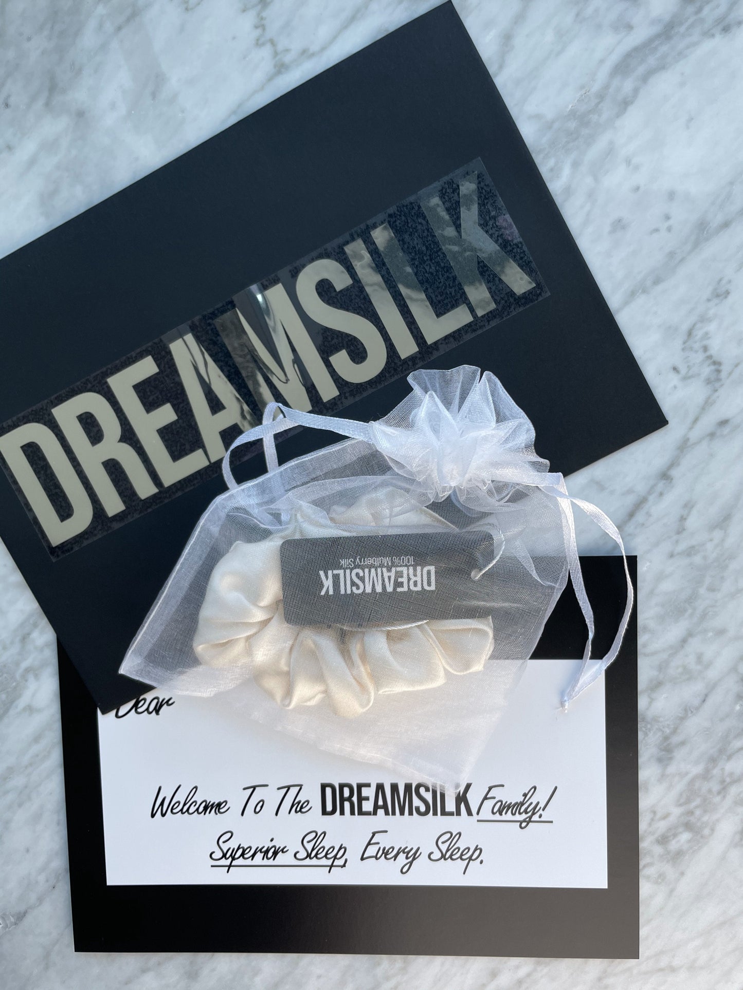 Champagne Silk Scrunchie - Regular