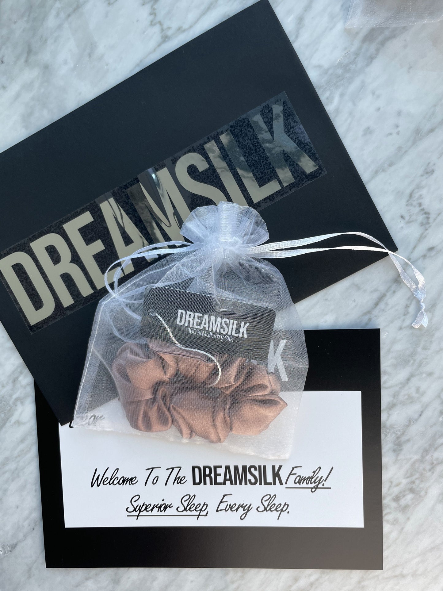 Bronze Silk Scrunchie - Regular