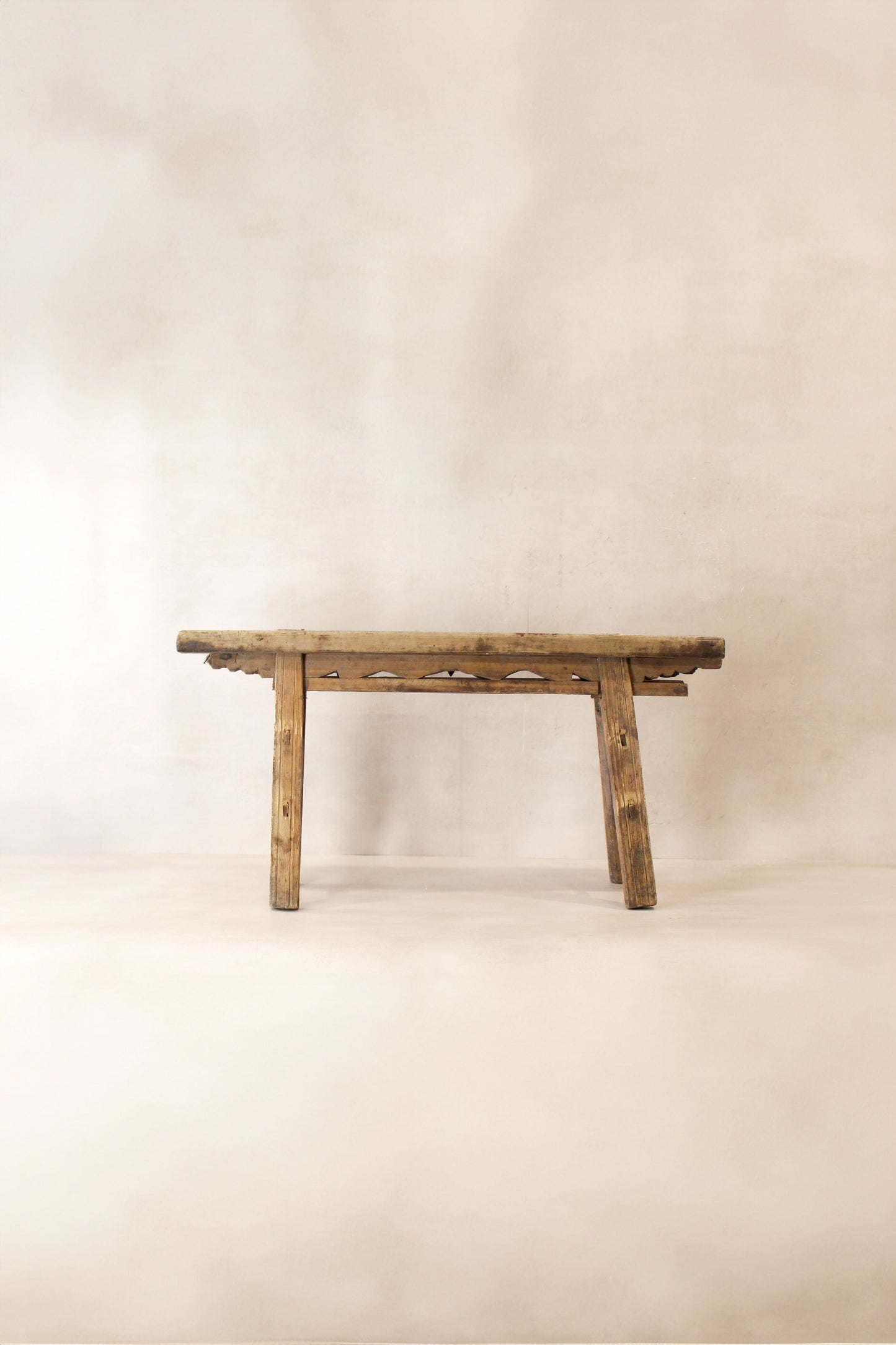 Antique Rustic Elm Bench 08