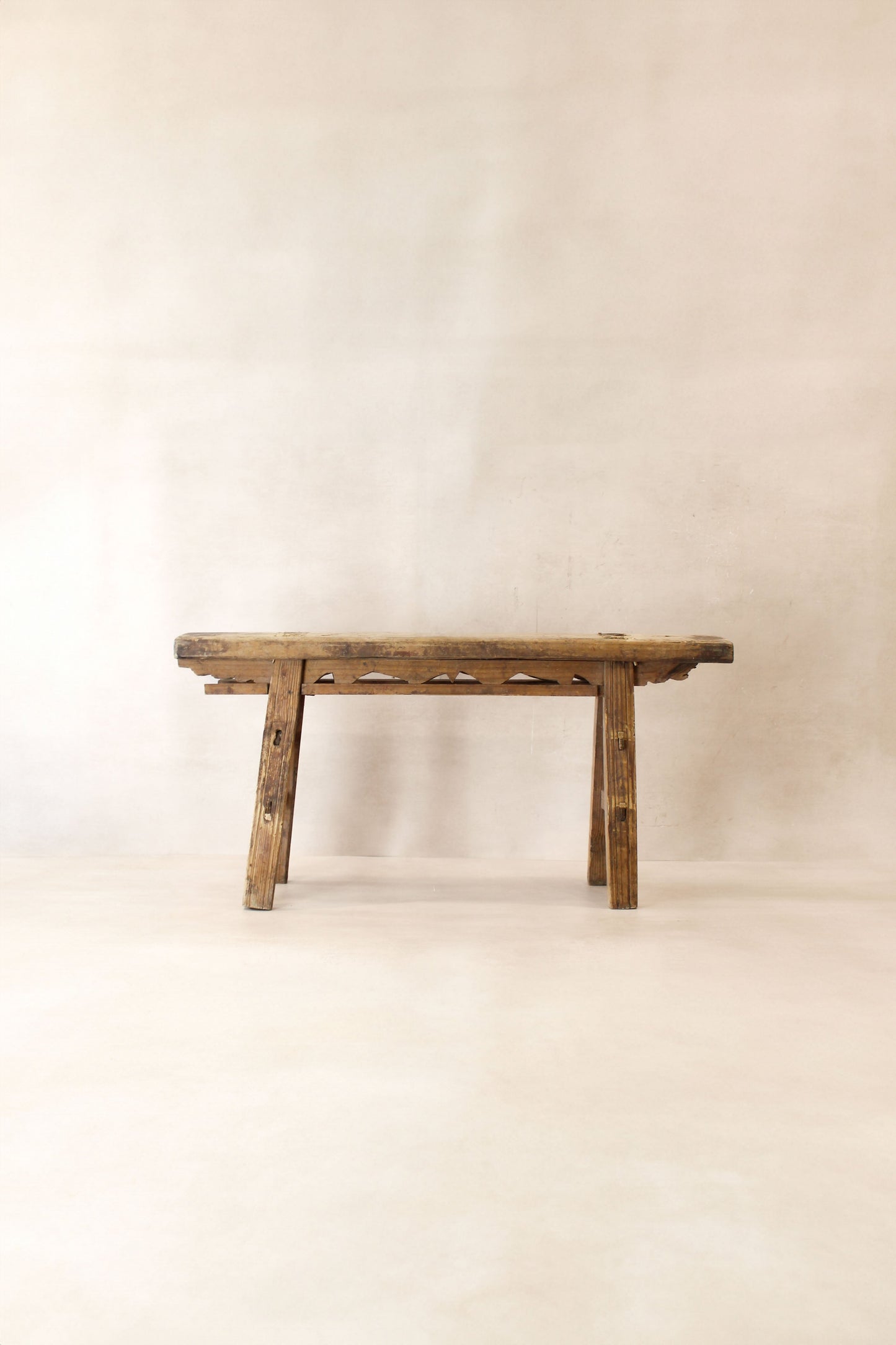 Antique Rustic Elm Bench 08