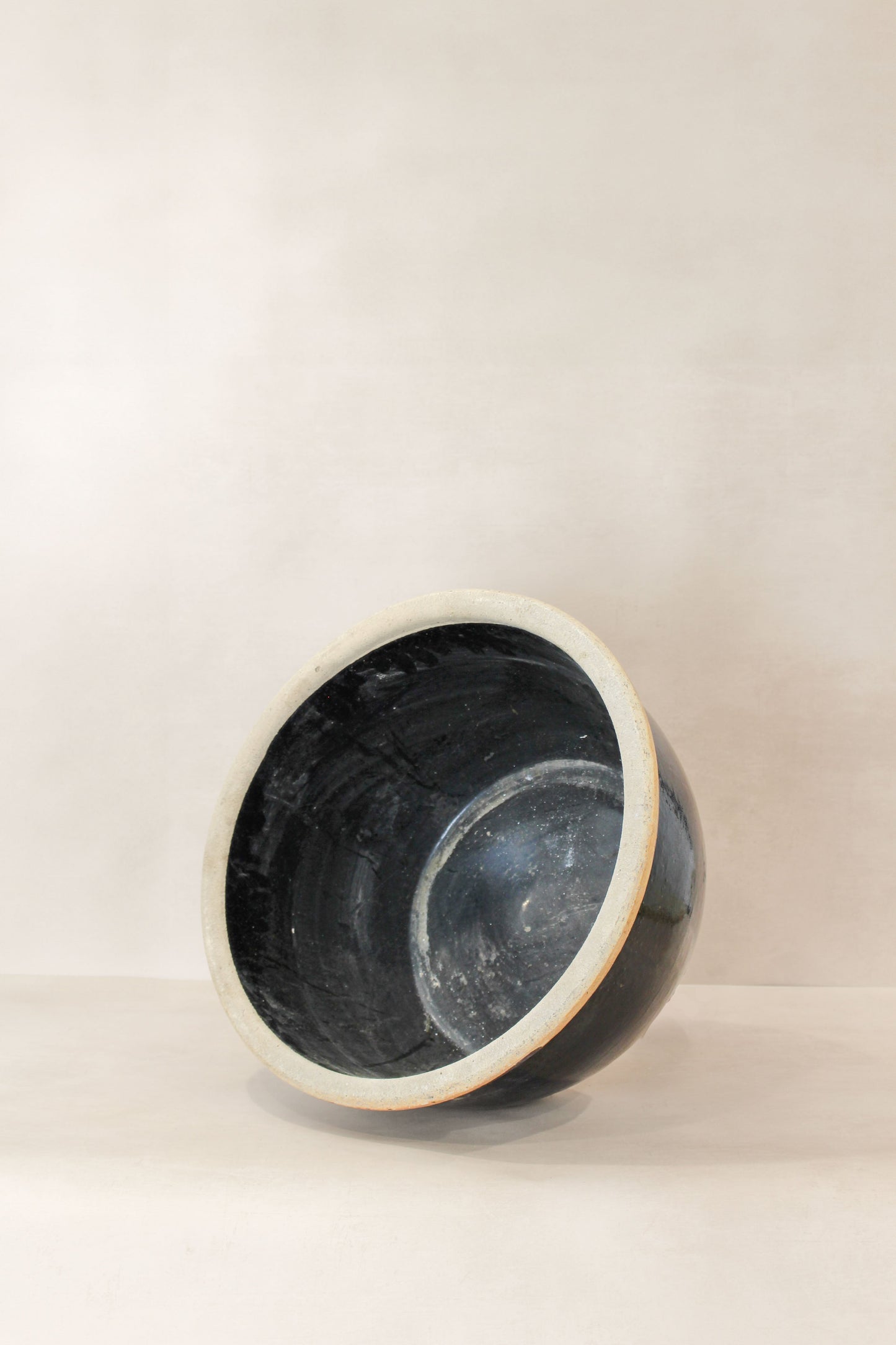 Wabi Sabi Antique Dark Glazed Terracotta Bowl - ODB 01