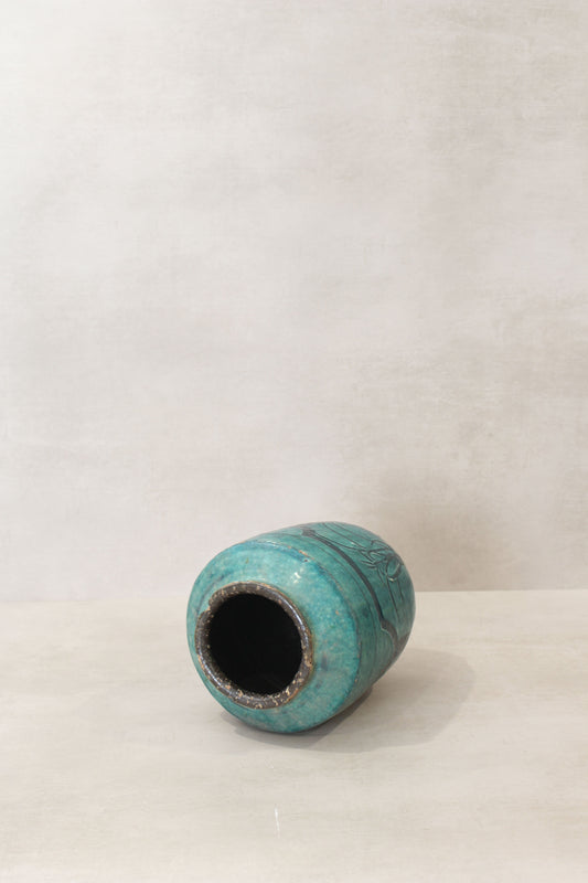 Vintage Emerald Green Pot - No 7