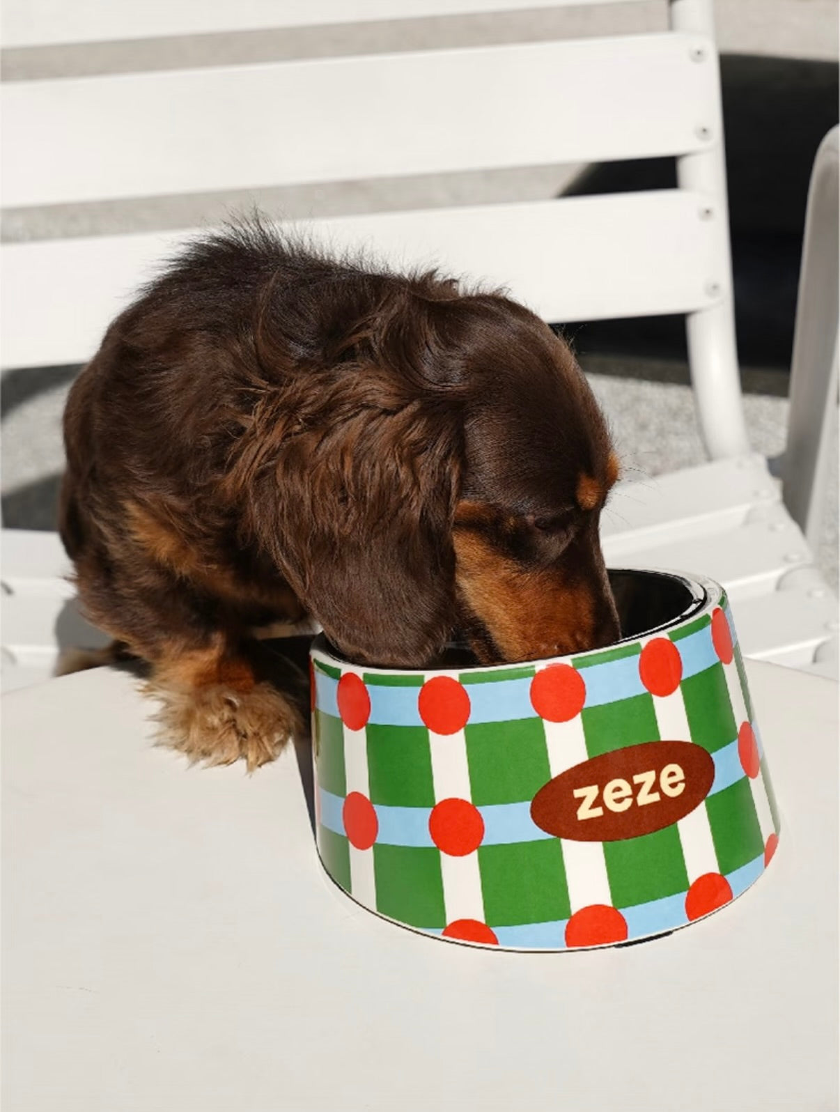 zeze Detachable Pet Metal Bowl
