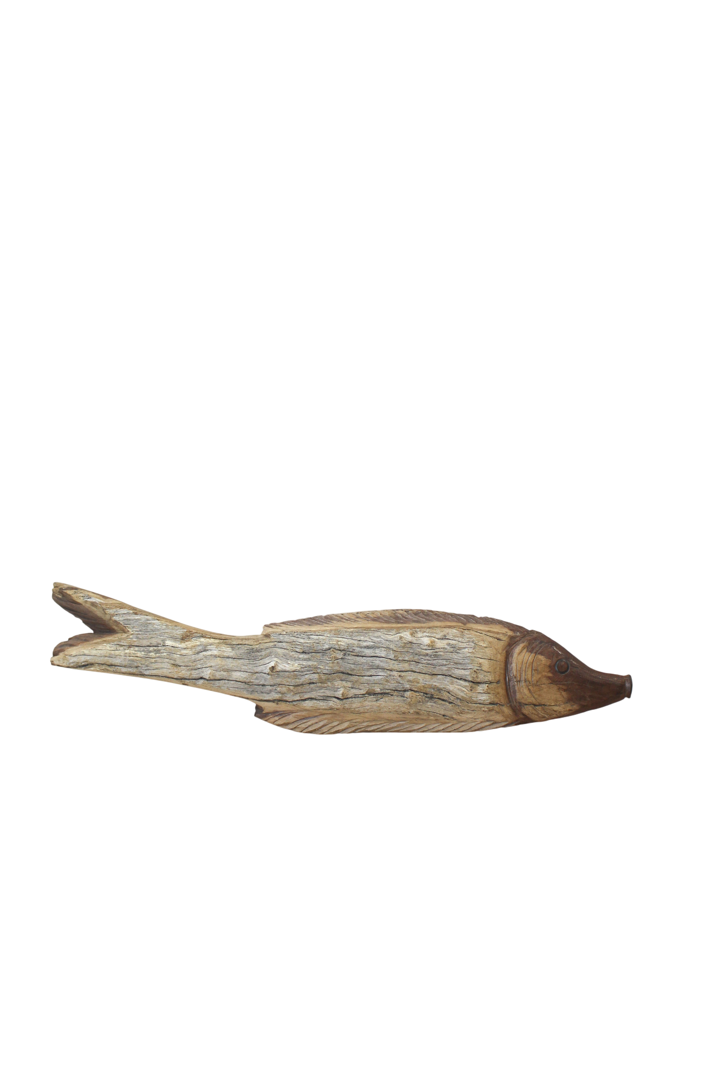 Driftwood Hand Carved Fish - (13.3)