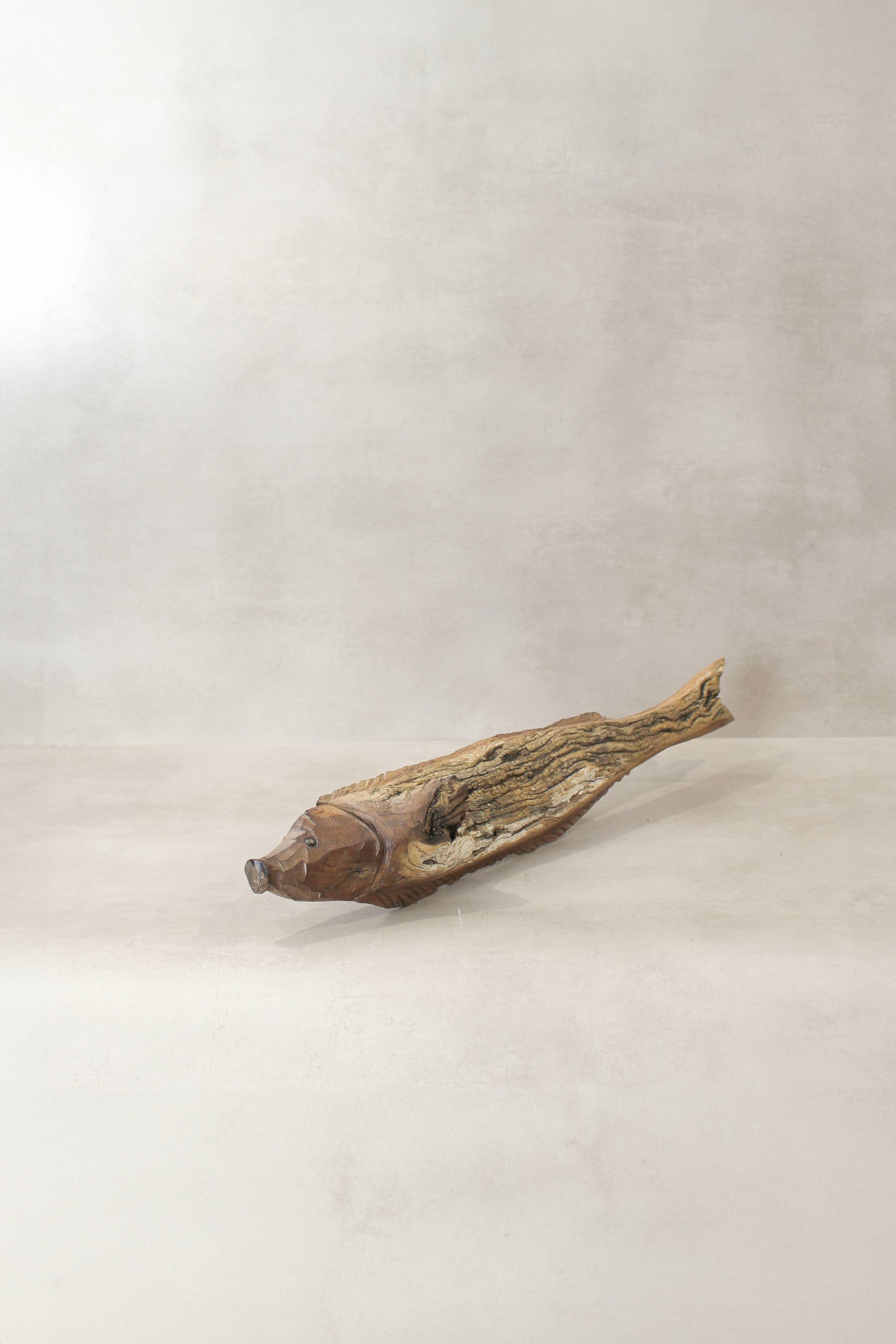 Driftwood Hand Carved Fish - (15.1)