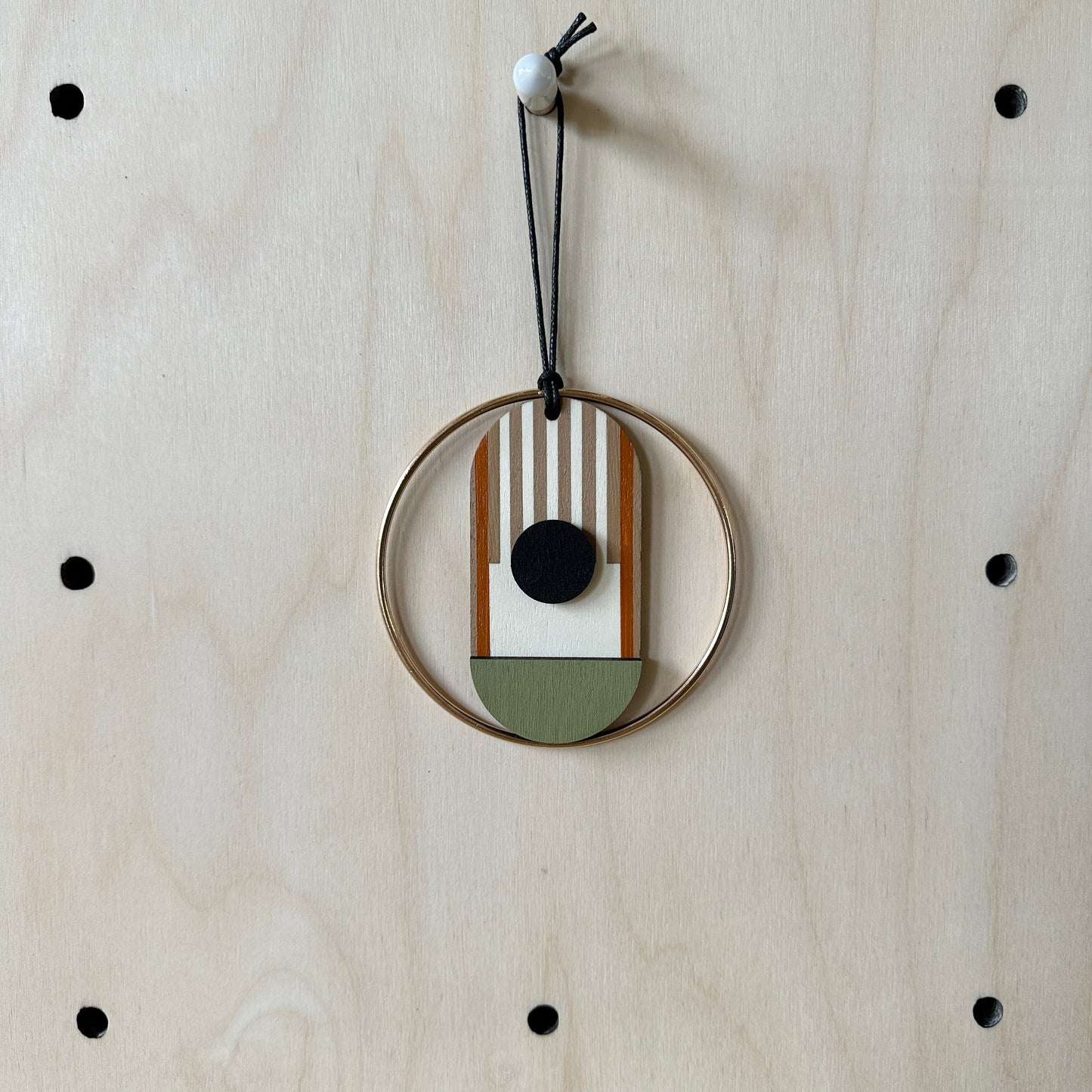 Original Small Geometric Wall Hanging - Mini Mid-Century Wall Art - Little Wooden Decoration - Contemporary Wall Decor