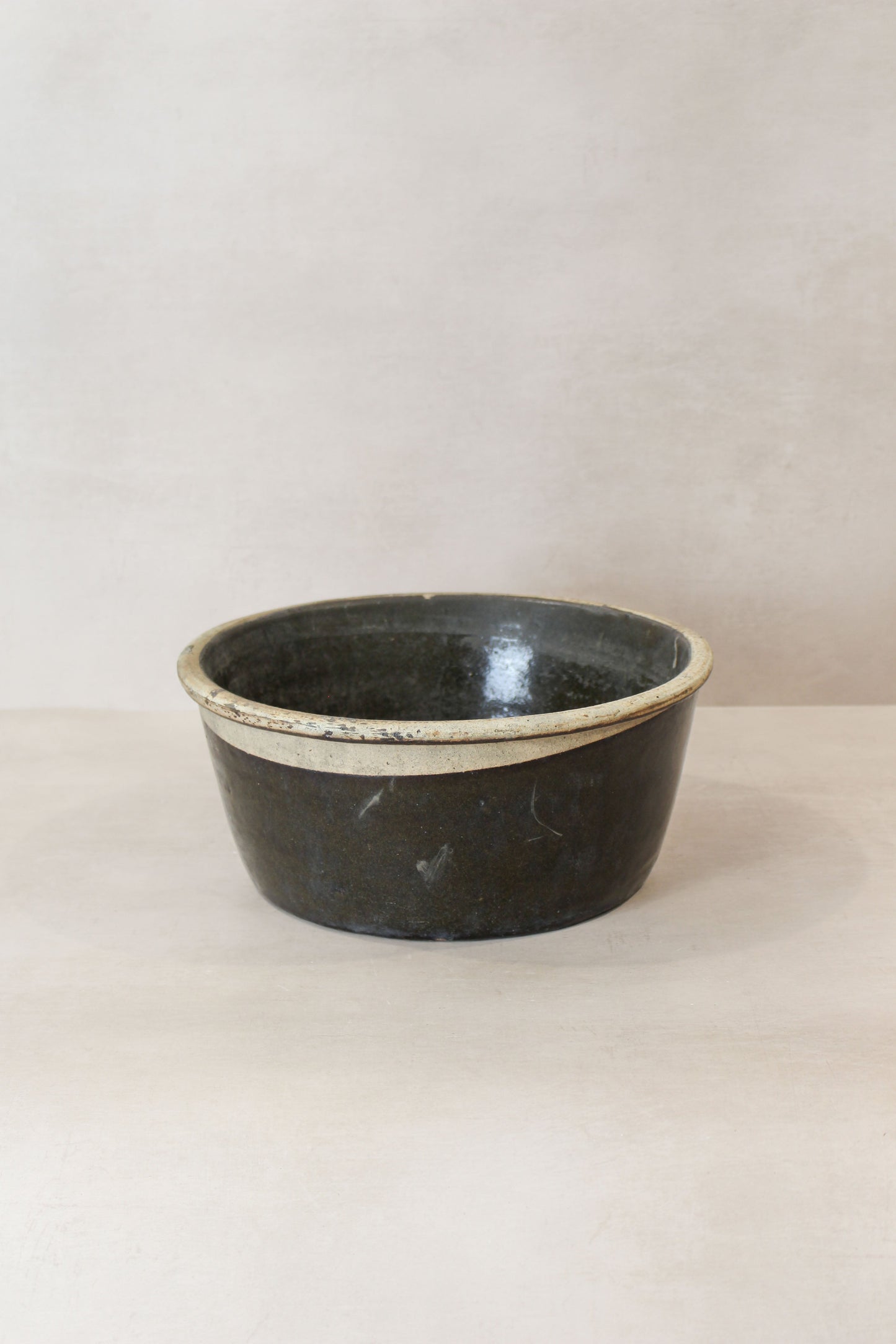 Wabi Sabi Antique Dark Glazed Terracotta Bowl Small- LBB 04