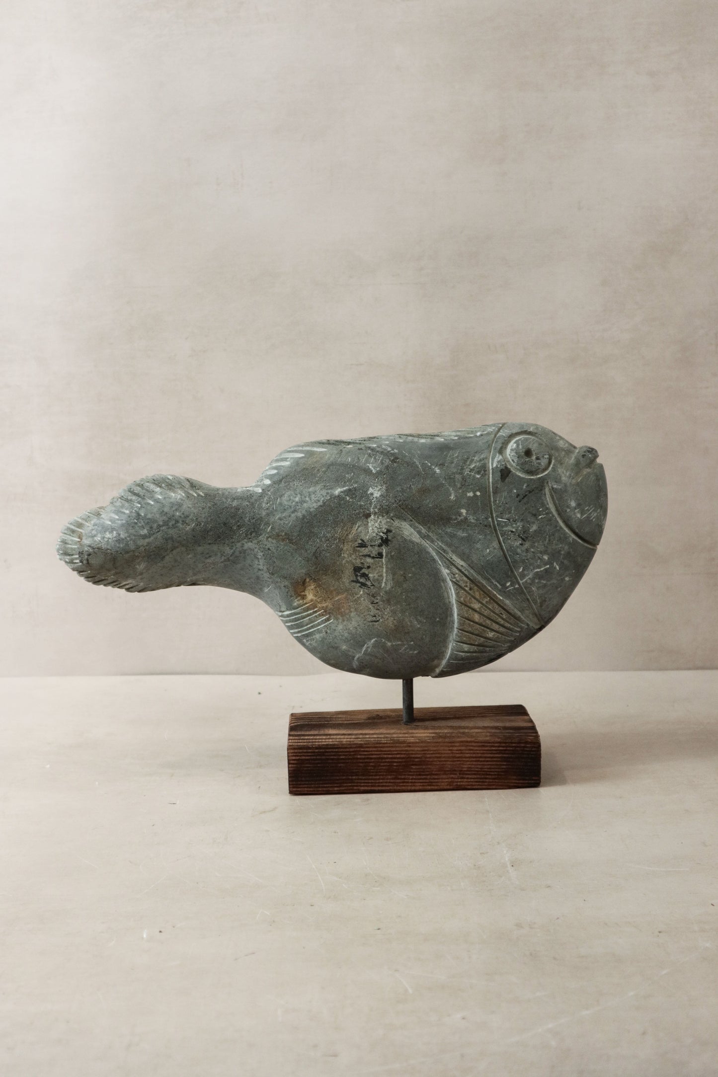 Stone Fish Sculpture - Zimbabwe - 35.5