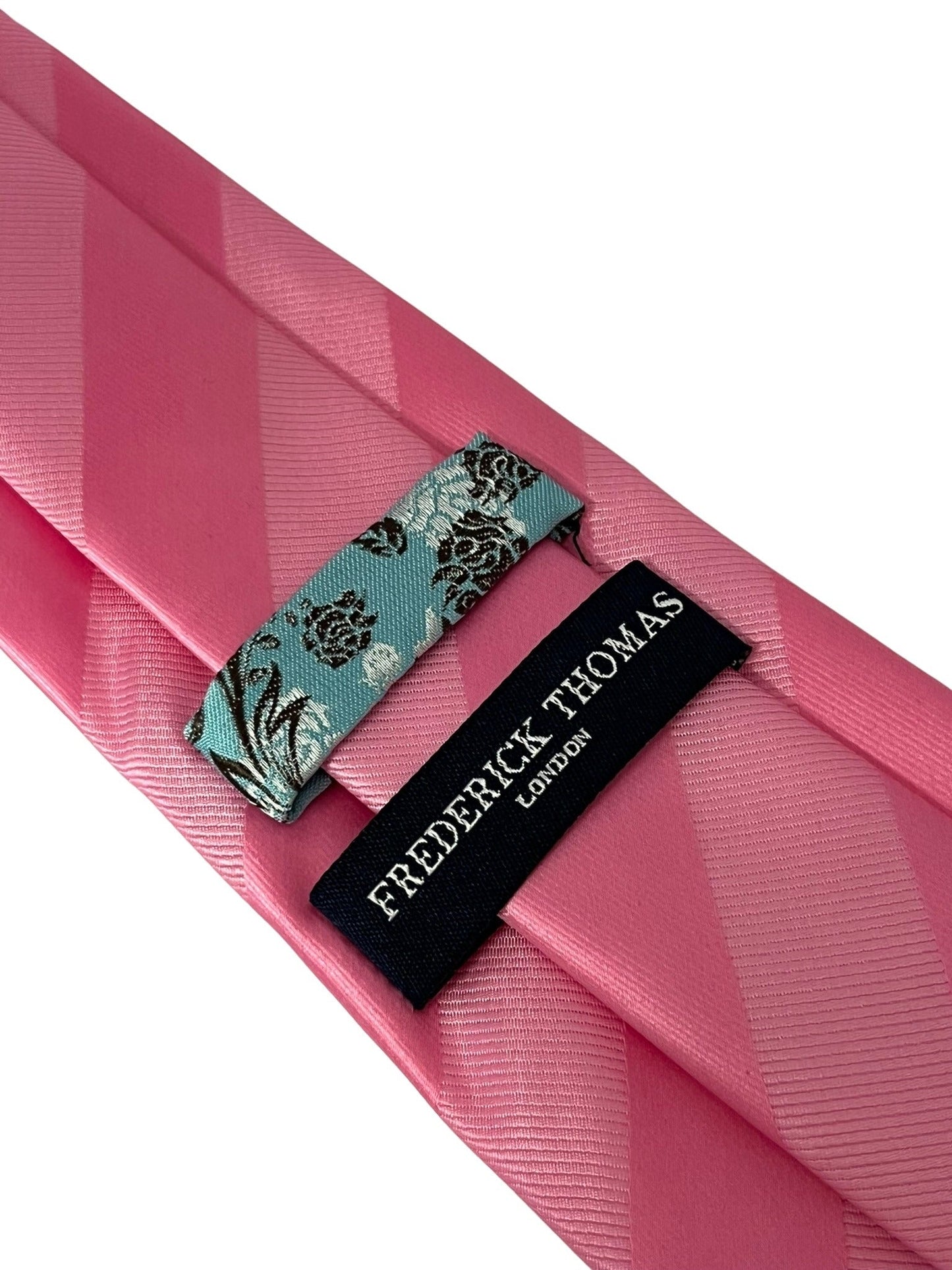 light rose pink and baby pale pastel pink striped tie