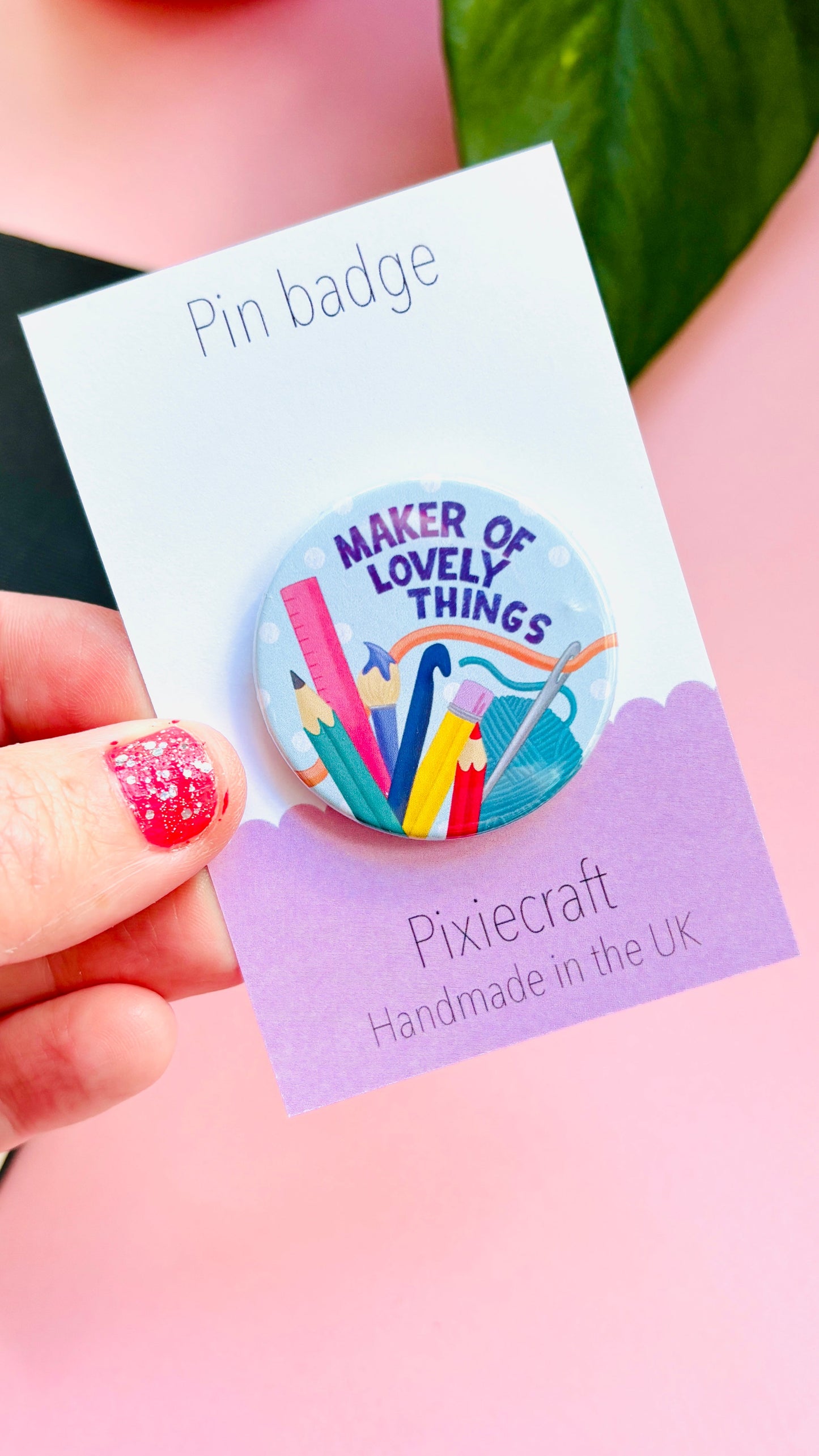 Maker of Lovely Things – Handmade Artist Badge or Magnet
