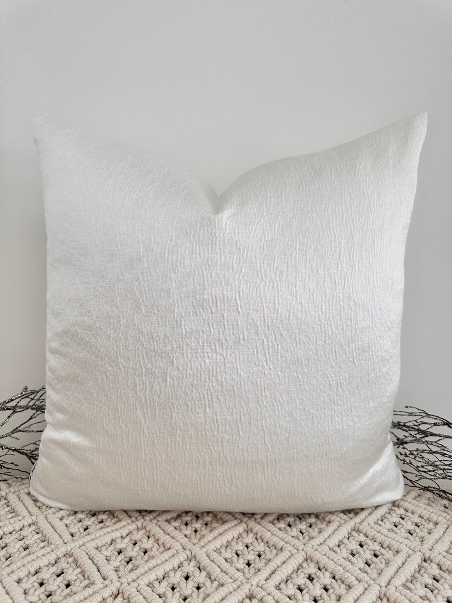 The Couture Cushion - The White Laurent - Style No. 39