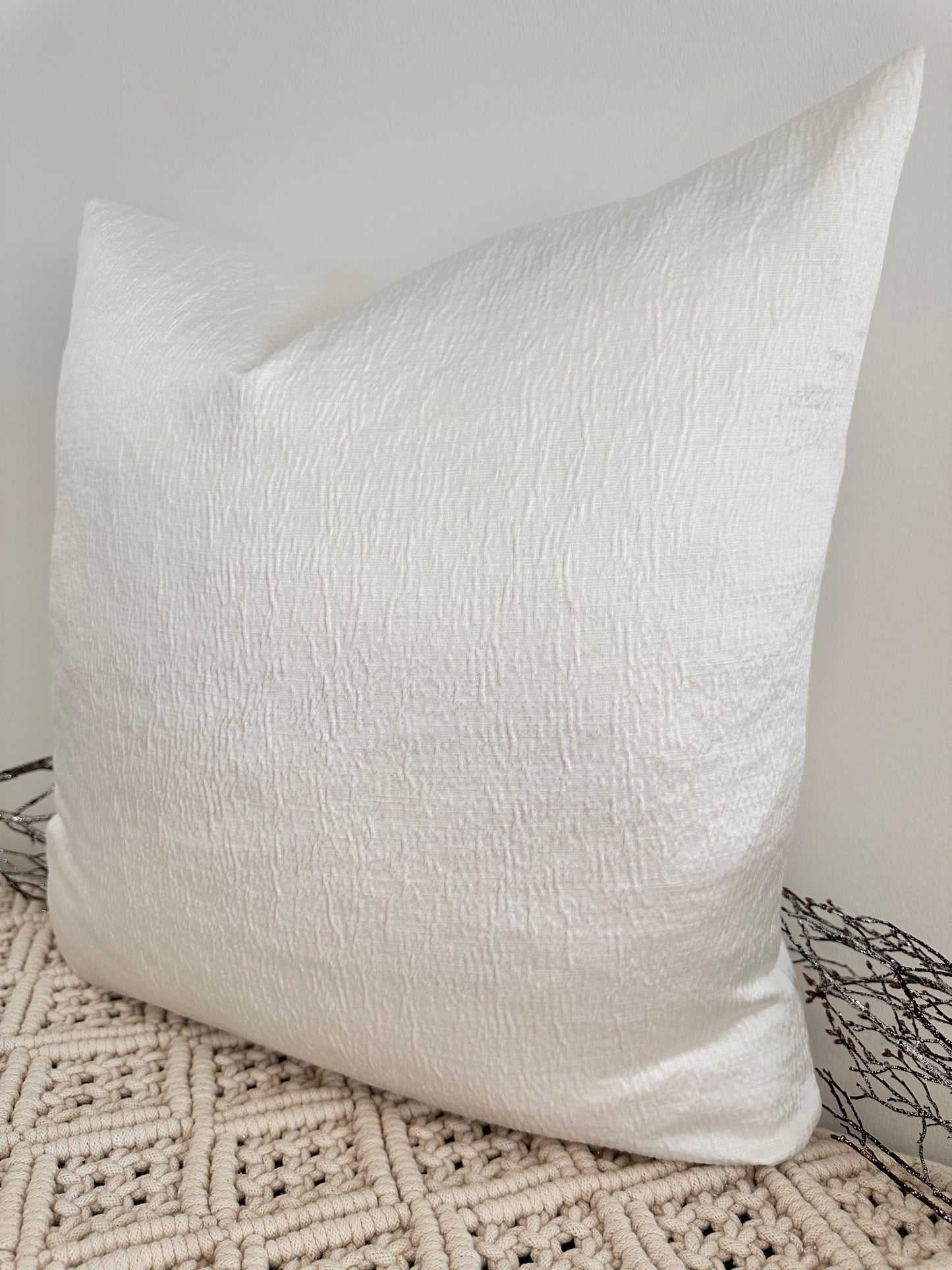 The Couture Cushion - The White Laurent - Style No. 39