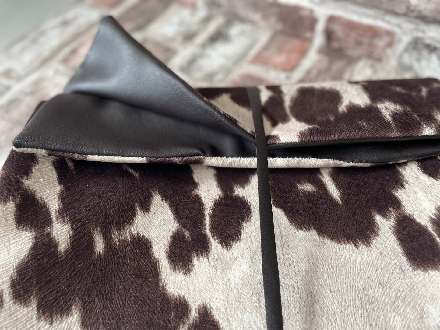 Luxury Handcrafted Faux Cow Hide Dog/Pet Blanket/Sofa Protector