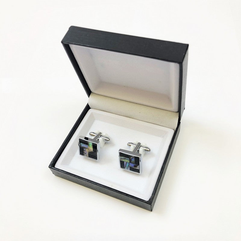 Marble-Tiled Weave Cufflinks