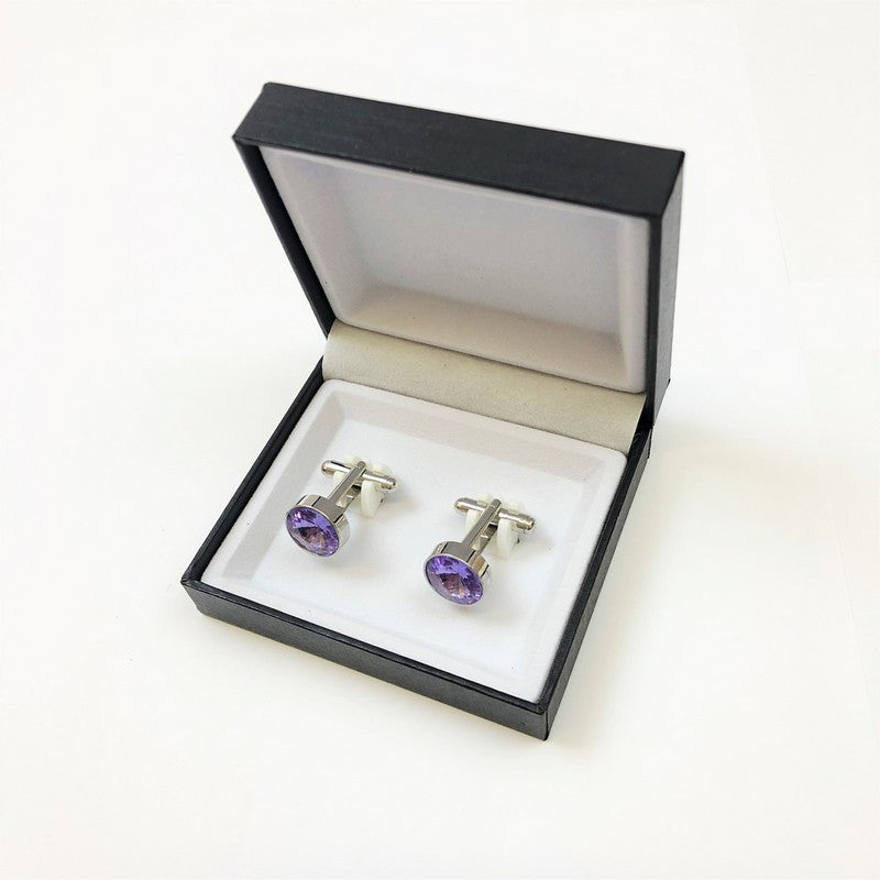 Round Gemstone Cufflinks