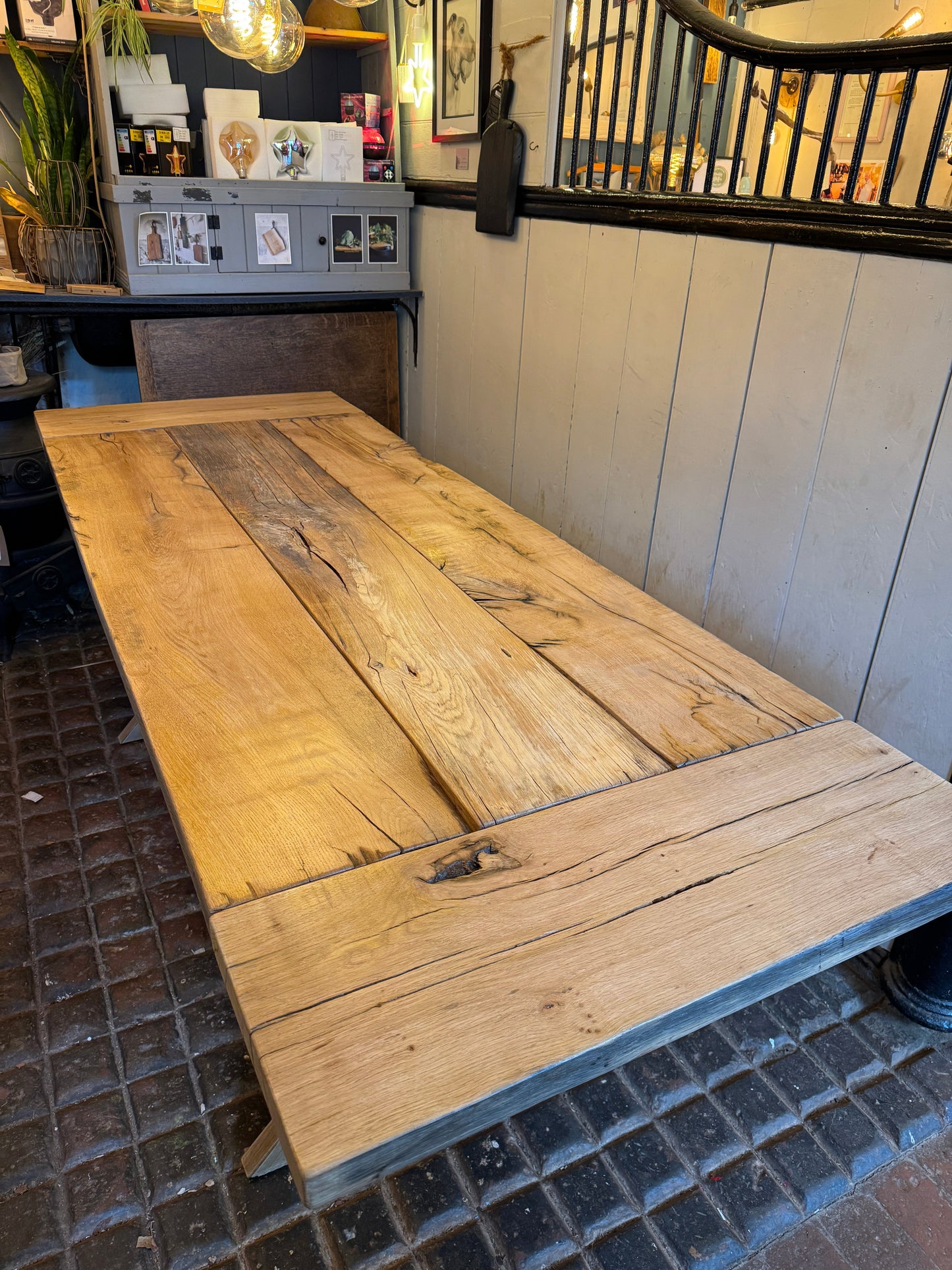 Reclaimed Plymouth Dry Dock Oak Table - Made to Measure