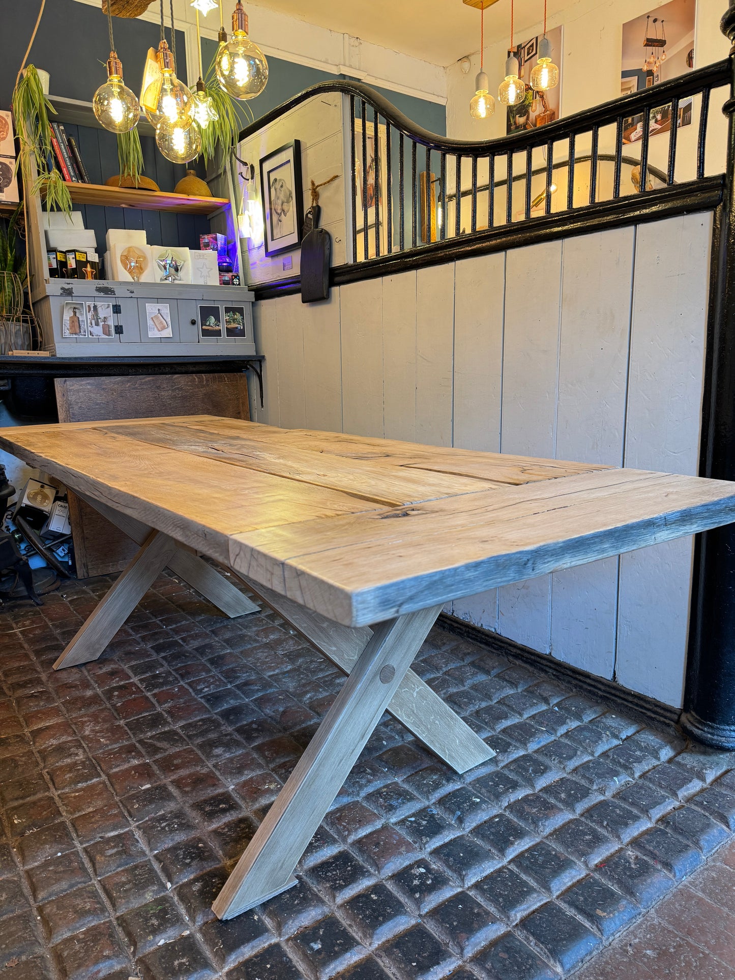 Reclaimed Plymouth Dry Dock Oak Table - Made to Measure