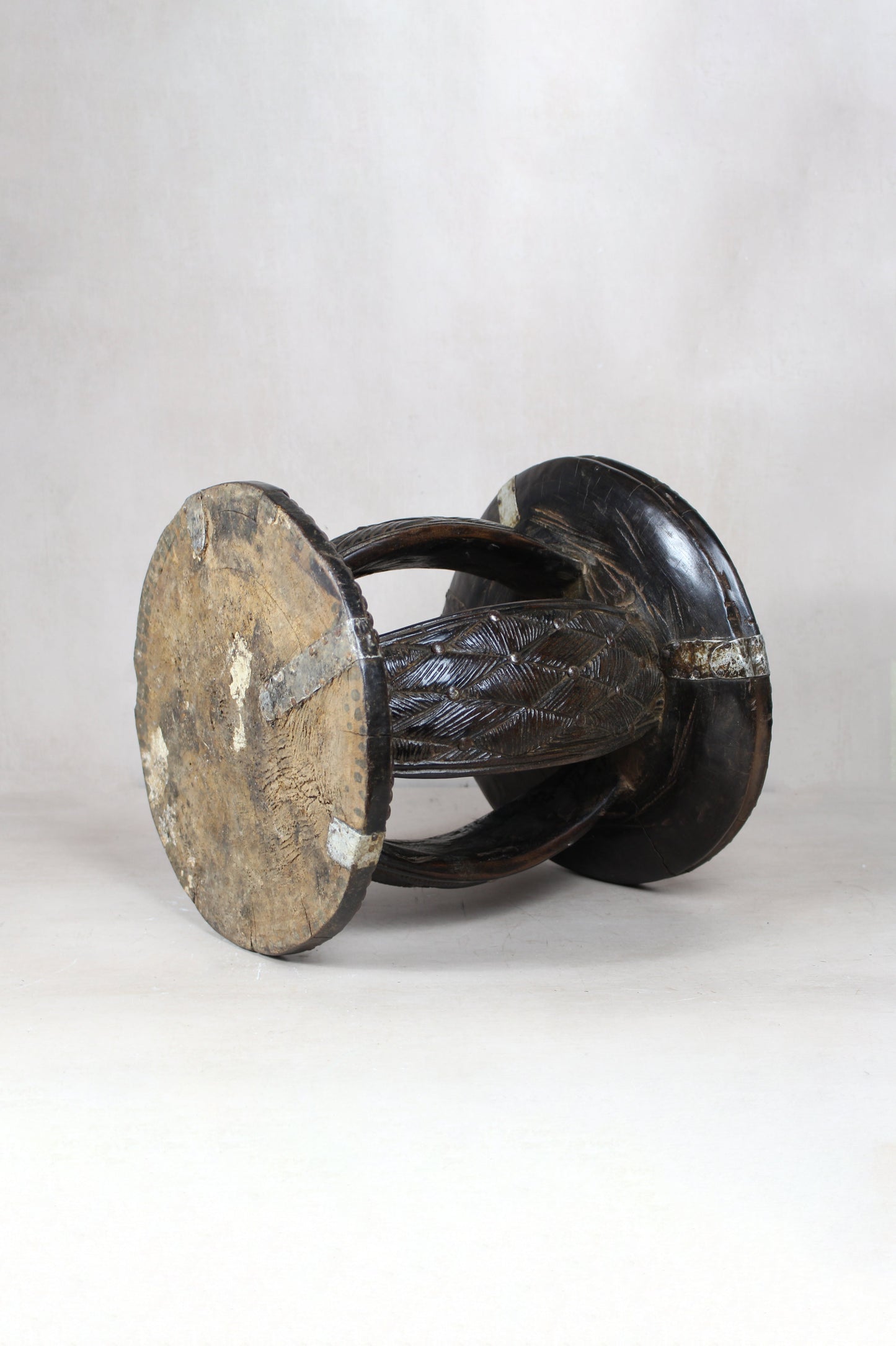 Vintage Rwanda Wood Side Table 2.1