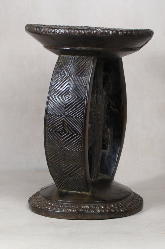 Vintage Rwanda Wood Side Table 2.2