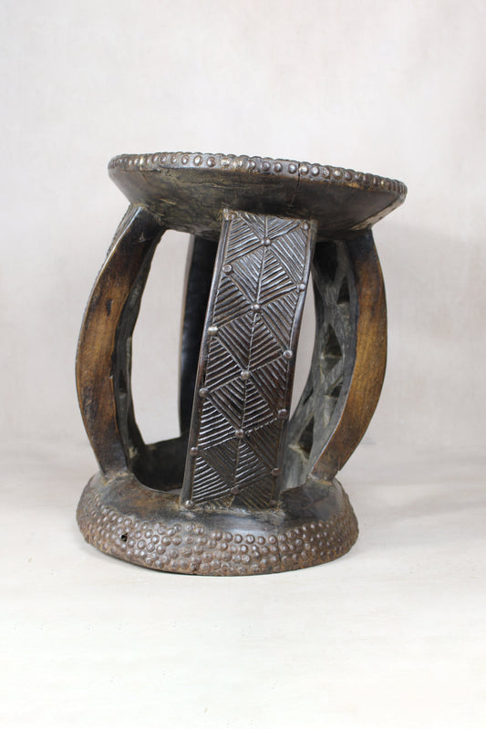 Vintage Rwanda Wood Side Table 2.4