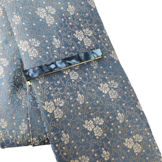 Blue Marble Effect Tie Clip
